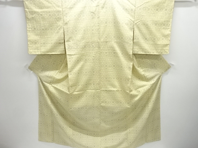 未使用品　幾何学模様織り出し十日町紬着物